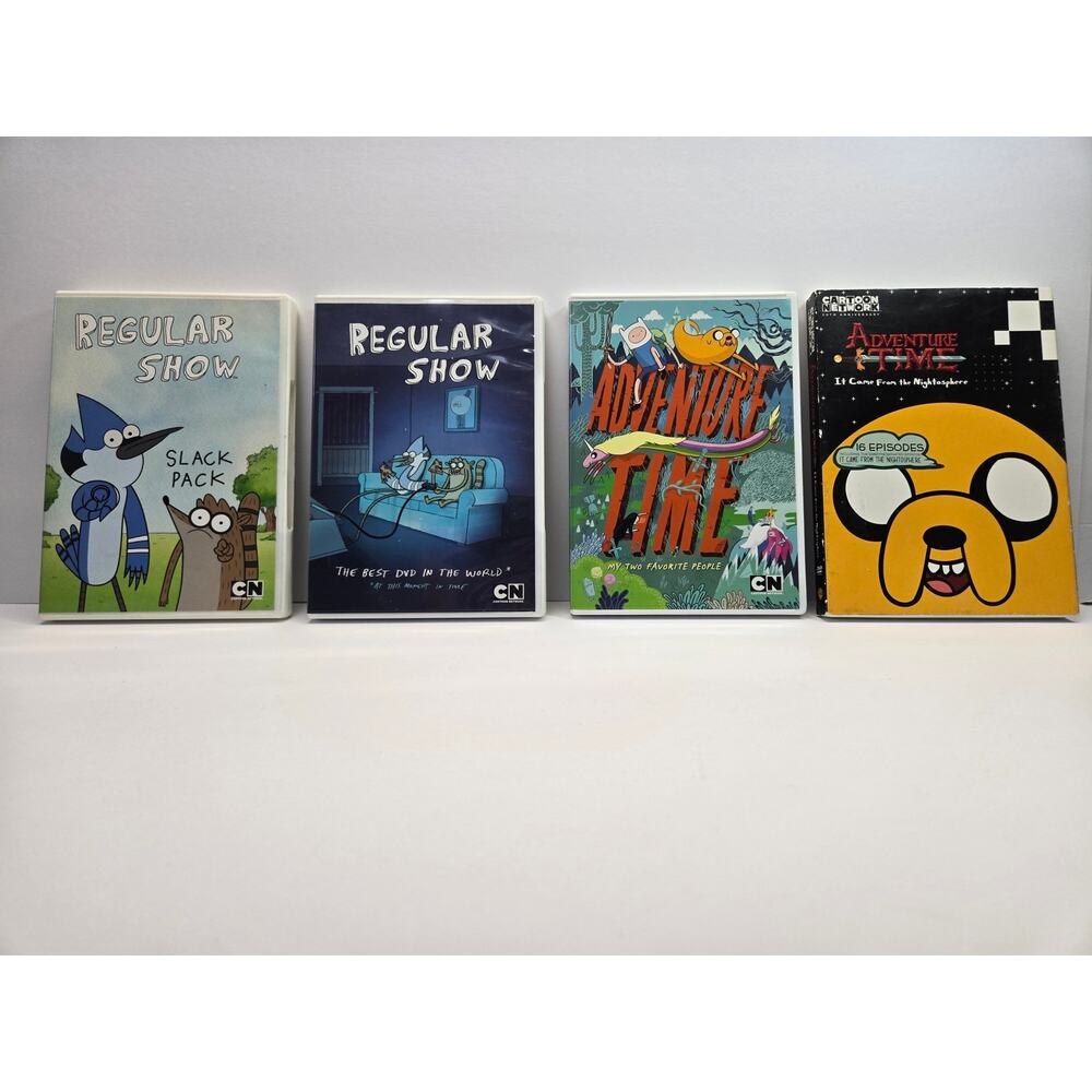 Cartoon Network Adventure Time & Rgular Show DVD Bundle- Lot